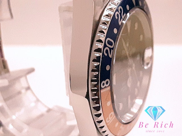 OH 外装仕上げ 済 ロレックス ROLEX GMT マスター II Y番 16170 ペプシ 自動巻き メンズ 腕時計 デイト 黒 ブラック シルバー SS ブレス オートマ AT アナログ ウォッチ MASTER 2  【中古】【送料無料】 bt3458