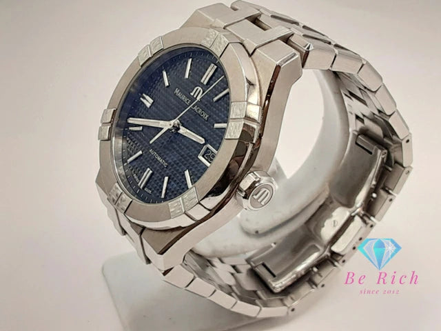 モーリス ラクロア MAURICE LACROIX アイコン デイト AI6007-SS002-330-1-J 自動巻き メンズ 腕時計 黒 ブラック シルバー SS ブレス アナログ オートマ AT ウォッチ AIKON  【中古】【送料無料】 bt3475