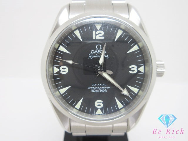 美品 オメガ 2503.52 シーマスター アクアテラ レイルマスター 150ｍ防水 自動巻き AT SS メンズ 腕時計 ブラック文字盤 OMEGA 【中古】【送料無料】 bt3505