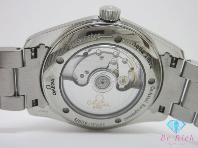 美品 オメガ 2503.52 シーマスター アクアテラ レイルマスター 150ｍ防水 自動巻き AT SS メンズ 腕時計 ブラック文字盤 OMEGA 【中古】【送料無料】 bt3505