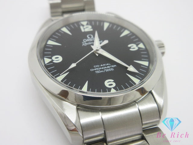 美品 オメガ 2503.52 シーマスター アクアテラ レイルマスター 150ｍ防水 自動巻き AT SS メンズ 腕時計 ブラック文字盤 OMEGA 【中古】【送料無料】 bt3505