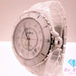 OH 外装仕上済 シャネル CHANEL J12 H5705 セラミック デイト 自動巻き メンズ 腕時計 ホワイト 白 ブレス アナログ オートマ AT ウォッチ 【中古】【送料無料】 bt3513