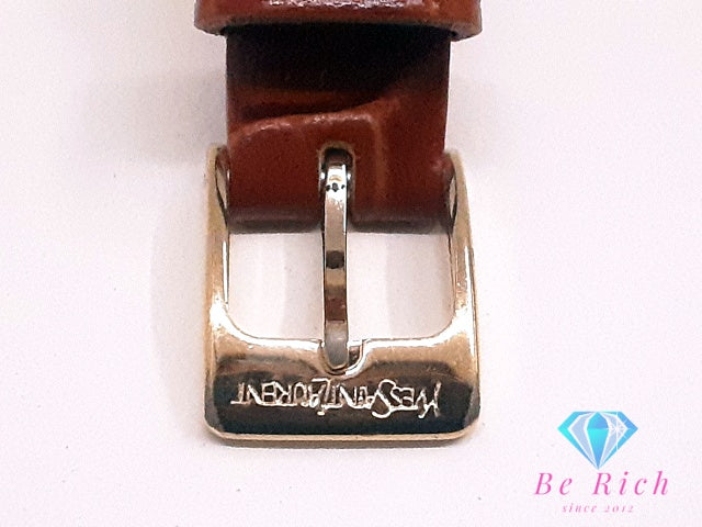 イヴ サンローラン YVES SAINT LAURENT レディース 腕時計 2200-229789Y 白 青 ホワイト ブルー 黒 ブラック SS レザー ブレス YSL ロゴ アナログ クォーツ QZ ウォッチ 【中古】【送料無料】 bt3519