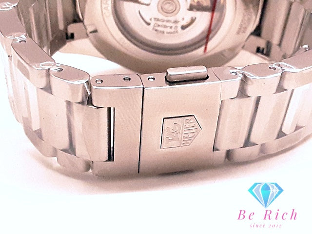タグホイヤー TAG HEUER カレラ キャリバー5 自動巻き メンズ 腕時計 デイデイト WAR201C-1 ブラック 黒 シルバー SS ブレス ロゴ アナログ AT オートマ ウォッチ WAR201C.BA0723 CARRERA  【中古】【送料無料】 bt3521