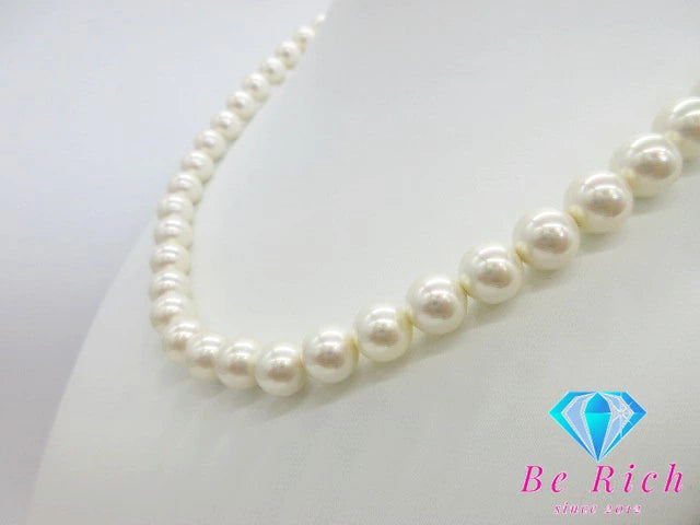 フェイク パール 7mm 珠 デザイン ネックレス ペンダント ピアス セット SILVER シルバー 宝石 ジュエリー アクセサリー パーティ フォーマル 【中古】【送料無料】dgs2751