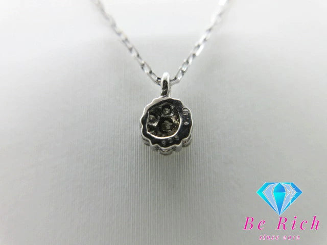 SILVER シルバー ストーン 0.10ct  デザイン ネックレス ペンダント SV 925 メレ 宝石 ジュエリー アクセサリー 【中古】【送料無料】 dgs3050
