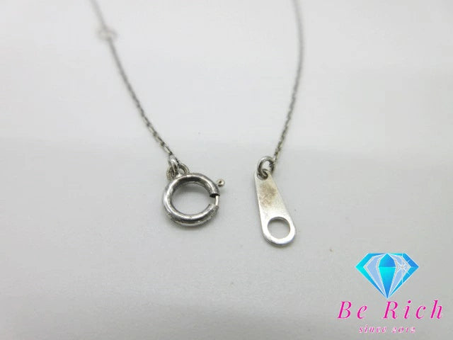 SILVER シルバー ストーン 0.10ct  デザイン ネックレス ペンダント SV 925 メレ 宝石 ジュエリー アクセサリー 【中古】【送料無料】 dgs3050