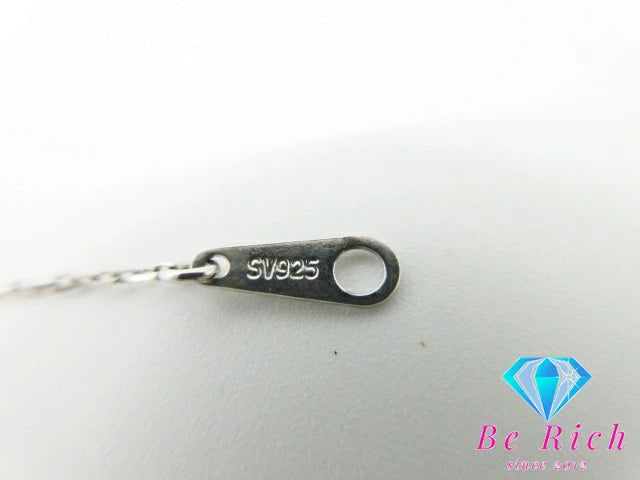 SILVER シルバー ストーン 0.10ct  デザイン ネックレス ペンダント SV 925 メレ 宝石 ジュエリー アクセサリー 【中古】【送料無料】 dgs3050