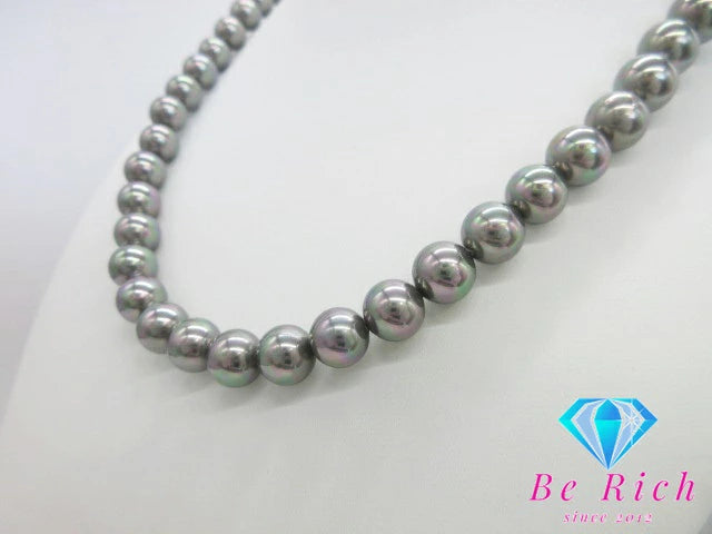 フェイク パール 8mm 珠 ネックレス ペンダント ブラック  宝石 ジュエリー アクセサリー パーティ フォーマル 【中古】【送料無料】dgs3188
