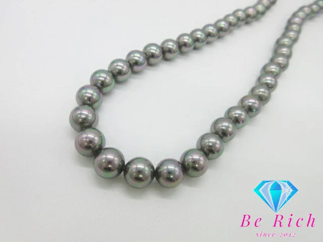 フェイク パール 8mm 珠 ネックレス ペンダント ブラック  宝石 ジュエリー アクセサリー パーティ フォーマル 【中古】【送料無料】dgs3188