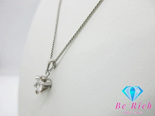 SILVER シルバー キュービック ジルコニア 付 デザイン ネックレス ペンダント  SV ジュエリー アクセサリー 【中古】【送料無料】 dgs3580