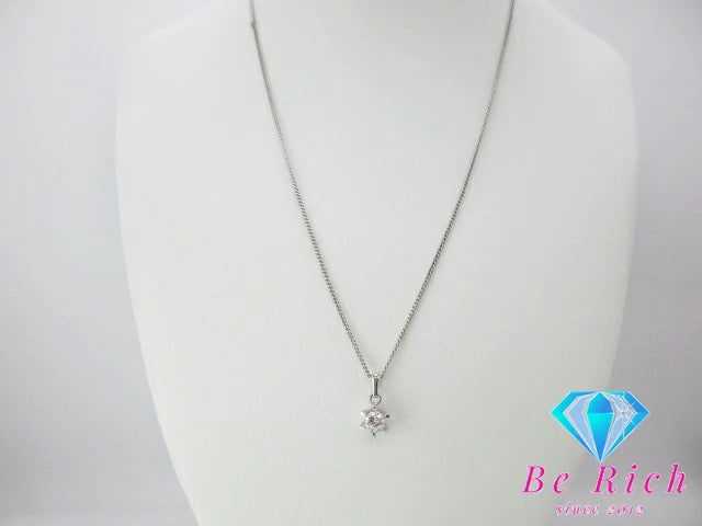 SILVER シルバー キュービック ジルコニア 付 デザイン ネックレス ペンダント  SV ジュエリー アクセサリー 【中古】【送料無料】 dgs3580