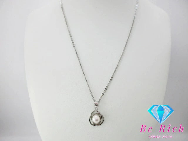 パール 真珠 6.5mm 珠 デザイン ネックレス ペンダント SILVER シルバー SV 宝石 ジュエリー アクセサリー パーティ フォーマル 【中古】【送料無料】dgs3705