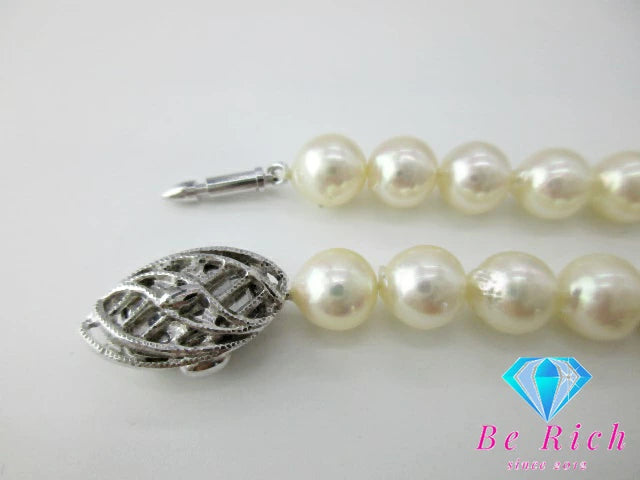 パール 真珠 8mm - 8.5mm 珠 ネックレス ペンダント SILVER シルバー 鑑別書  ジュエリー アクセサリー パーティ フォーマル 【中古】【送料無料】dgs3718