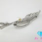 SILVER パール 真珠 8mm 珠 ルビー 付 デザイン ブローチ シルバー SILVER 宝石 ジュエリー アクセサリー 小物 【中古】【送料無料】 dgs3998