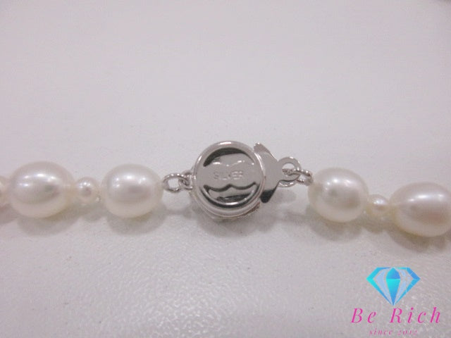 淡水 パール 真珠 デザイン ネックレス ペンダント ホワイト系 ピンク系 シルバー SILVER ジュエリー アクセサリー 【中古】【送料無料】dgs4237