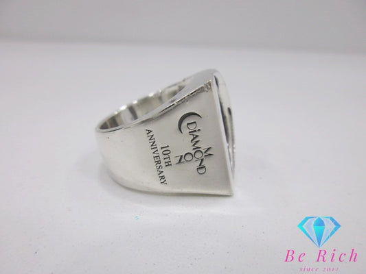 DIAMOND MOON ダイヤモンド ムーン 矢沢永吉 10th Anniversary デザイン リング 指輪 15号 SV 925 SILVER ジュエリー アクセサリー 【中古】【送料無料】 dgs4239