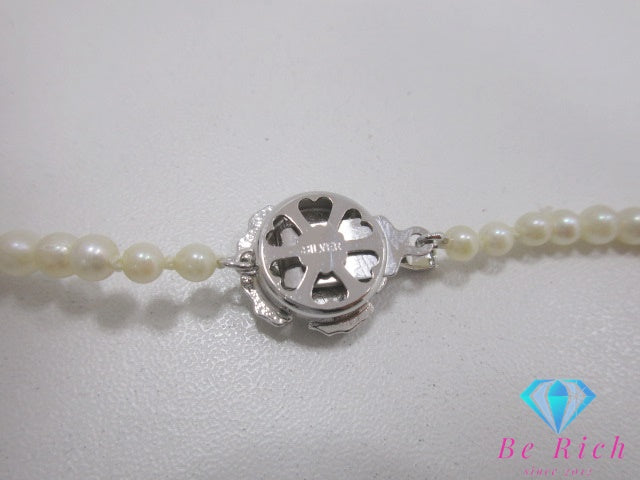 パール 真珠 3 - 6 mm 珠 デザイン ネックレス ペンダント SILVER シルバー SV 宝石 ジュエリー アクセサリー パーティ フォーマル 【中古】【送料無料】dgs4291