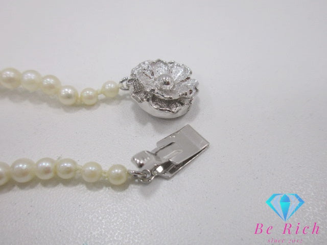パール 真珠 3 - 6 mm 珠 デザイン ネックレス ペンダント SILVER シルバー SV 宝石 ジュエリー アクセサリー パーティ フォーマル 【中古】【送料無料】dgs4291