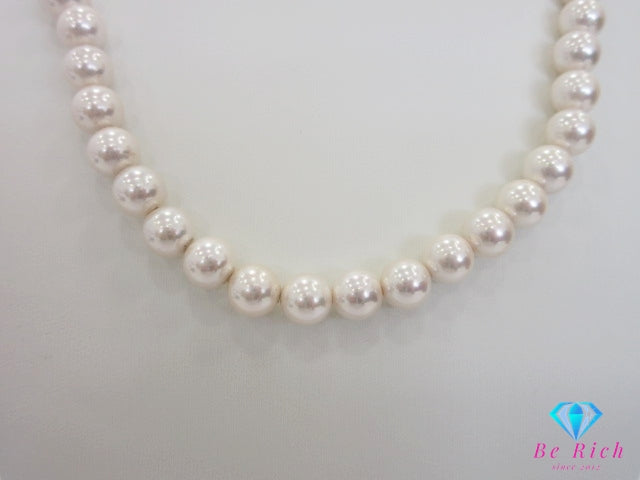 フェイクパール 8mm 珠 デザイン ネックレス ペンダント シルバー SILVER 宝石 ジュエリー アクセサリー パーティ フォーマル 【中古】【送料無料】dgs4327