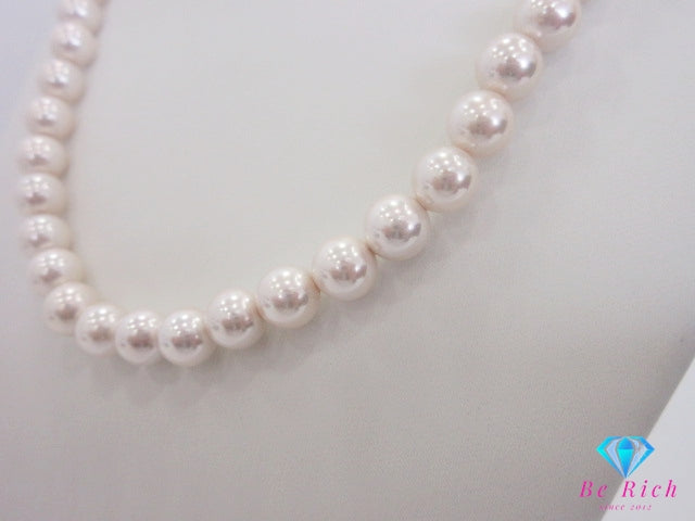 フェイクパール 8mm 珠 デザイン ネックレス ペンダント シルバー SILVER 宝石 ジュエリー アクセサリー パーティ フォーマル 【中古】【送料無料】dgs4327
