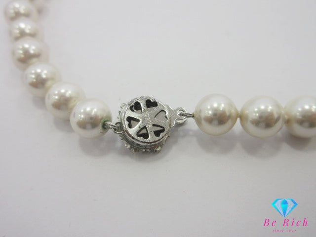 フェイクパール 8mm 珠 デザイン ネックレス ペンダント シルバー SILVER 宝石 ジュエリー アクセサリー パーティ フォーマル 【中古】【送料無料】dgs4327