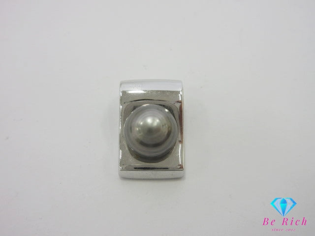 SV シルバー パール 真珠 10mm 珠 付 デザイン ネックレス ペンダント トップ ヘッド トリートメント SILVER ジュエリー アクセサリー 【中古】【送料無料】dgs4375