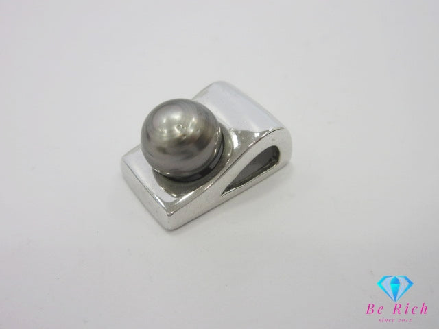 SV シルバー パール 真珠 10mm 珠 付 デザイン ネックレス ペンダント トップ ヘッド トリートメント SILVER ジュエリー アクセサリー 【中古】【送料無料】dgs4375