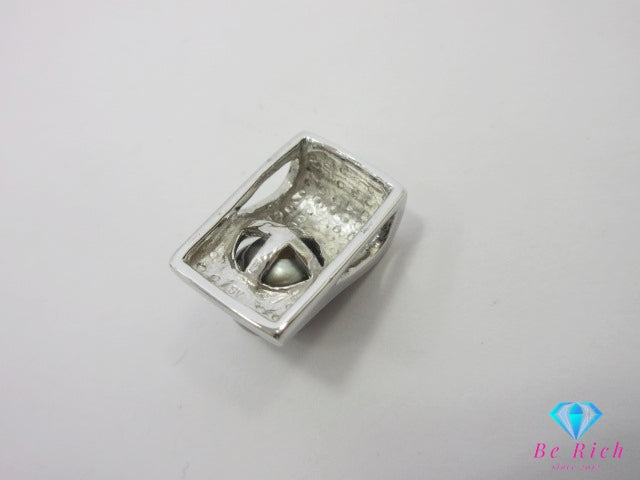 SV シルバー パール 真珠 10mm 珠 付 デザイン ネックレス ペンダント トップ ヘッド トリートメント SILVER ジュエリー アクセサリー 【中古】【送料無料】dgs4375