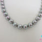 フェイクパール 8mm 珠 デザイン ネックレス ペンダント シルバー SILVER グレー系 宝石 ジュエリー アクセサリー パーティ フォーマル 【中古】【送料無料】dgs4390