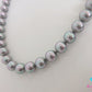 フェイクパール 8mm 珠 デザイン ネックレス ペンダント シルバー SILVER グレー系 宝石 ジュエリー アクセサリー パーティ フォーマル 【中古】【送料無料】dgs4390