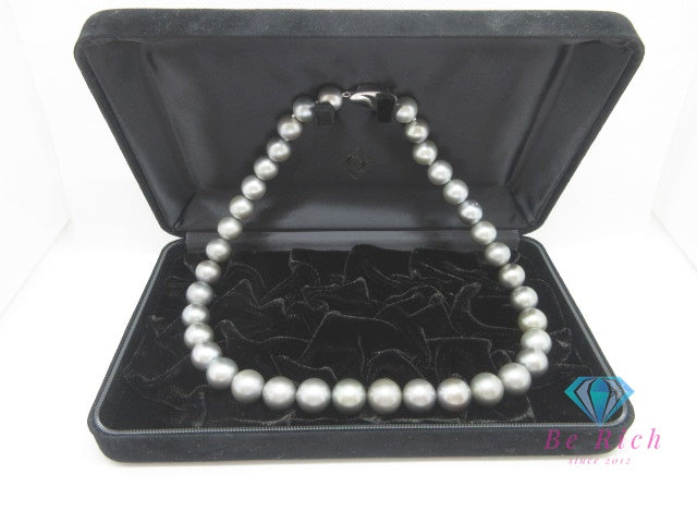 黒蝶真珠 パール 真珠 9.5 - 11.5mm 珠 パール ネックレス ペンダント シルバー SILVER SV 宝石 ジュエリー アクセサリー パーティ フォーマル 【中古】【送料無料】dgs4401