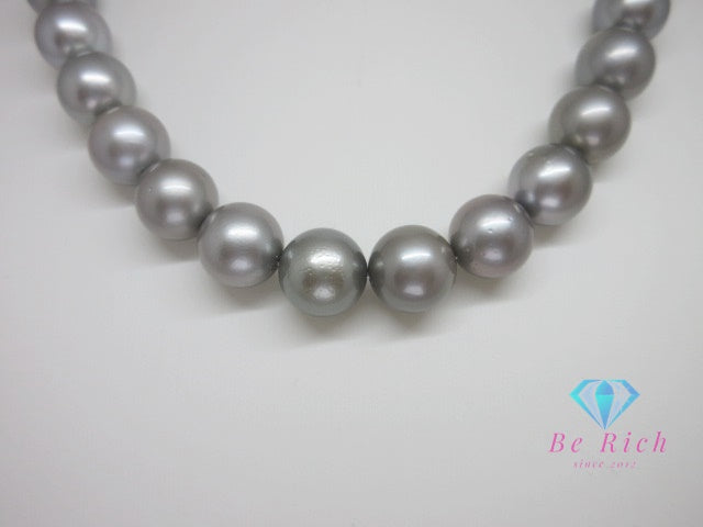 黒蝶真珠 パール 真珠 9.5 - 11.5mm 珠 パール ネックレス ペンダント シルバー SILVER SV 宝石 ジュエリー アクセサリー パーティ フォーマル 【中古】【送料無料】dgs4401