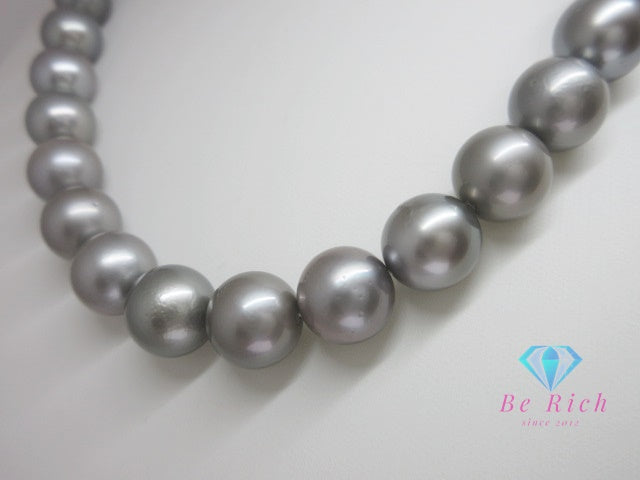 黒蝶真珠 パール 真珠 9.5 - 11.5mm 珠 パール ネックレス ペンダント シルバー SILVER SV 宝石 ジュエリー アクセサリー パーティ フォーマル 【中古】【送料無料】dgs4401