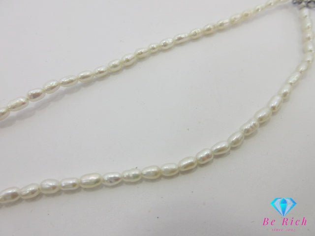 淡水 ライス パール 真珠 デザイン ネックレス ペンダント SILVER 925 シルバー ジュエリー アクセサリー パーティ フォーマル 【中古】【送料無料】dgs4478