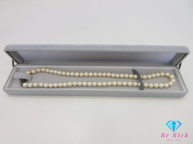 真珠 パール 6 mm 珠 デザイン ネックレス SILVER シルバー ジュエリー アクセサリー パーティ フォーマル 【中古】【送料無料】dgs4652