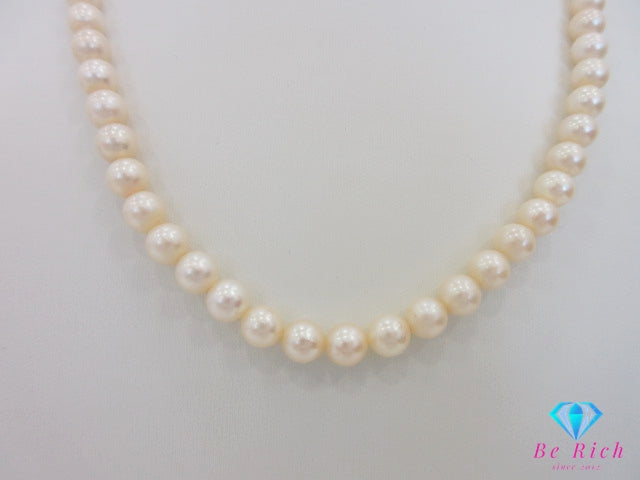 真珠 パール 6 mm 珠 デザイン ネックレス SILVER シルバー ジュエリー アクセサリー パーティ フォーマル 【中古】【送料無料】dgs4652