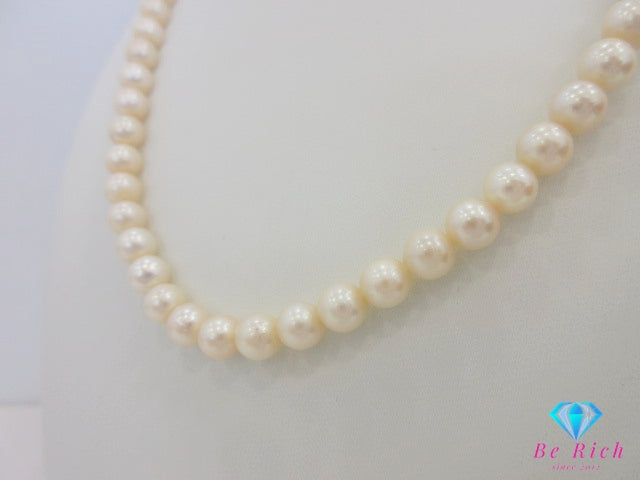 真珠 パール 6 mm 珠 デザイン ネックレス SILVER シルバー ジュエリー アクセサリー パーティ フォーマル 【中古】【送料無料】dgs4652
