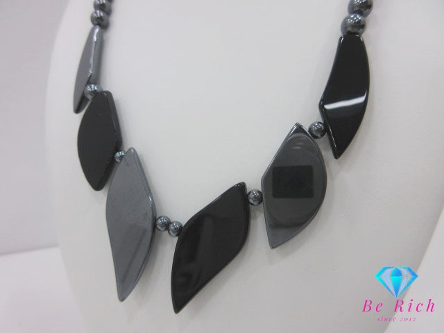 カラーストーン デザイン ネックレス ペンダント 黒 ブラック系 SILVER シルバー SV 宝石 ジュエリー アクセサリー パーティ フォーマル 【中古】【送料無料】dgs4667