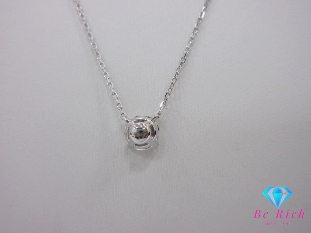 シルバー SV 925 一粒 キュービック ジルコニア 付 デザイン ネックレス ペンダント ジュエリー アクセサリー CZ SILVER  【中古】【送料無料】dgs4670