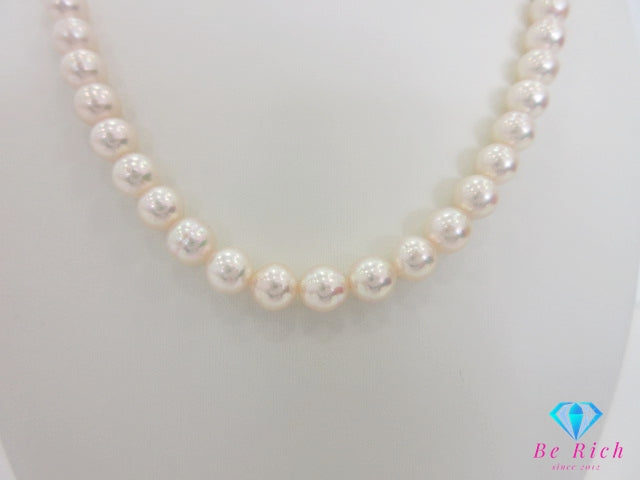 セミ バロック セミ ラウンド パール 真珠 7 - 7.5mm 珠 ネックレス ペンダント SILVER シルバー ジュエリー アクセサリー パーティ フォーマル 【中古】【送料無料】dgs4685