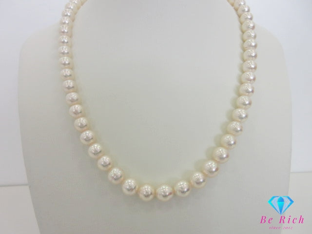 セミ バロック セミ ラウンド パール 真珠 7 - 7.5mm 珠 ネックレス ペンダント SILVER シルバー ジュエリー アクセサリー パーティ フォーマル 【中古】【送料無料】dgs4685