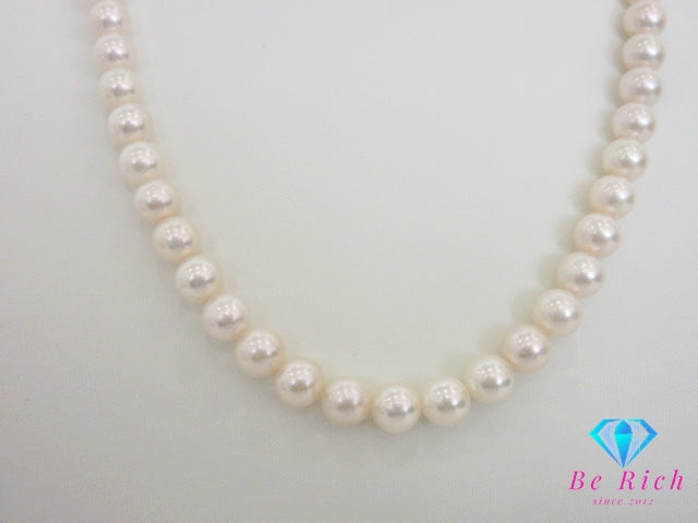 真珠 パール 7 mm 珠 デザイン ネックレス SILVER シルバー ジュエリー アクセサリー パーティ フォーマル 【中古】【送料無料】dgs4687