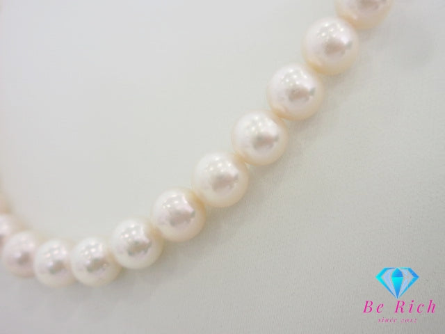 真珠 パール 7 mm 珠 デザイン ネックレス SILVER シルバー ジュエリー アクセサリー パーティ フォーマル 【中古】【送料無料】dgs4687