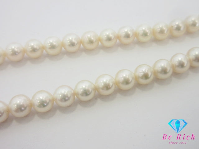 真珠 パール 7 mm 珠 デザイン ネックレス SILVER シルバー ジュエリー アクセサリー パーティ フォーマル 【中古】【送料無料】dgs4687