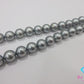 シルバーグレー系 フェイク パール 8mm 珠 デザイン ネックレス SILVER シルバー パーティ フォーマル ジュエリー アクセサリー ペンダント イミテーション  【中古】【送料無料】 dgs4716