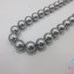 シルバーグレー系 フェイク パール 8mm 珠 デザイン ネックレス SILVER シルバー パーティ フォーマル ジュエリー アクセサリー ペンダント イミテーション  【中古】【送料無料】 dgs4716