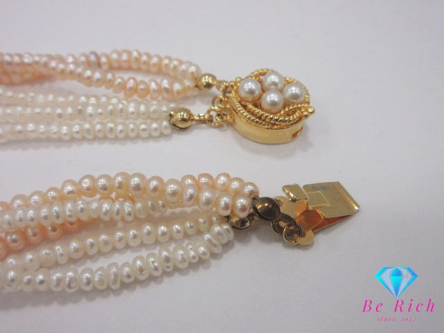 ベビー パール 3 - 4 mm ツイスト デザイン ネックレス ペンダント ピンク ホワイト 白 系 SILVER シルバー SV 宝石 ジュエリー アクセサリー パーティ フォーマル 【中古】【送料無料】dgs4737