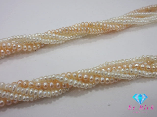 ベビー パール 3 - 4 mm ツイスト デザイン ネックレス ペンダント ピンク ホワイト 白 系 SILVER シルバー SV 宝石 ジュエリー アクセサリー パーティ フォーマル 【中古】【送料無料】dgs4737