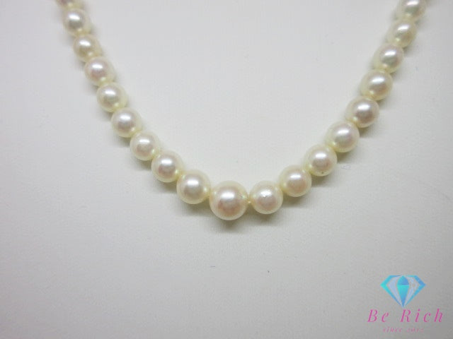 真珠 パール 3.5 -  7 mm 珠 デザイン ネックレス SILVER シルバー ジュエリー ベビー アクセサリー パーティ フォーマル 【中古】【送料無料】dgs4884